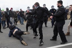 antifa kicking somone