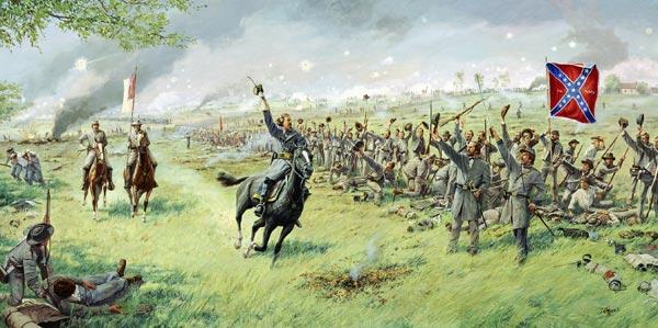 Illustration of Pickett's charge
